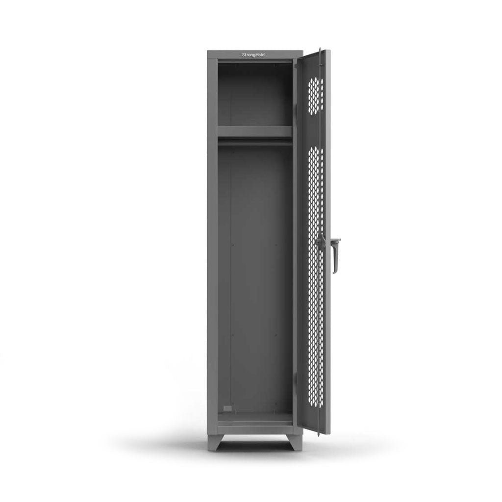 18 inch Single-Tier 1 Compartment Locker and Hanger Shelf with Rod