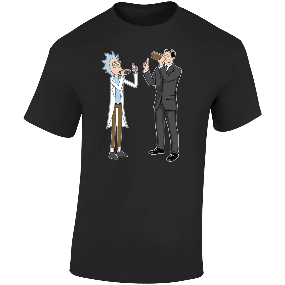 Rick And Archer Drink Funny Show Parody  T Shirt