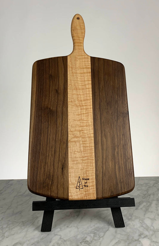 Cherry and Walnut Cutting Board (18x12) - Shape of Yew