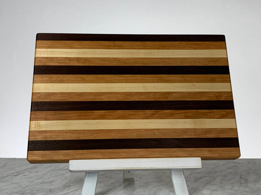 Maple with Large Red Stripes Cutting Board