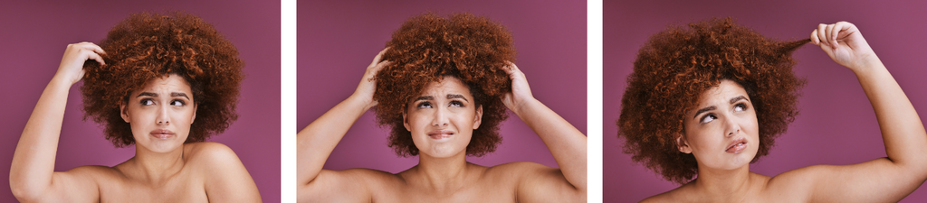 People with dyed, bleached or colour treated hair also experience dryness