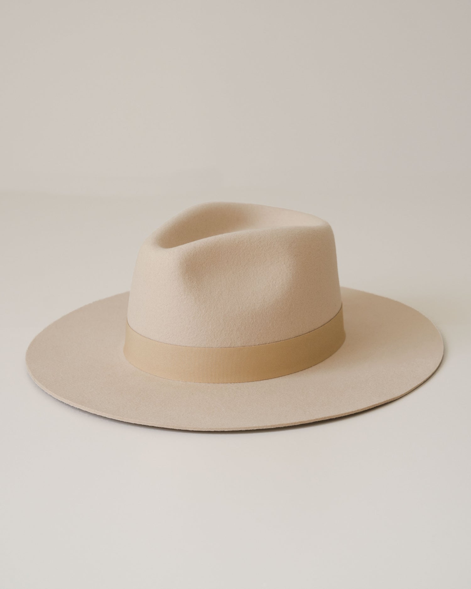 beige wool fedora