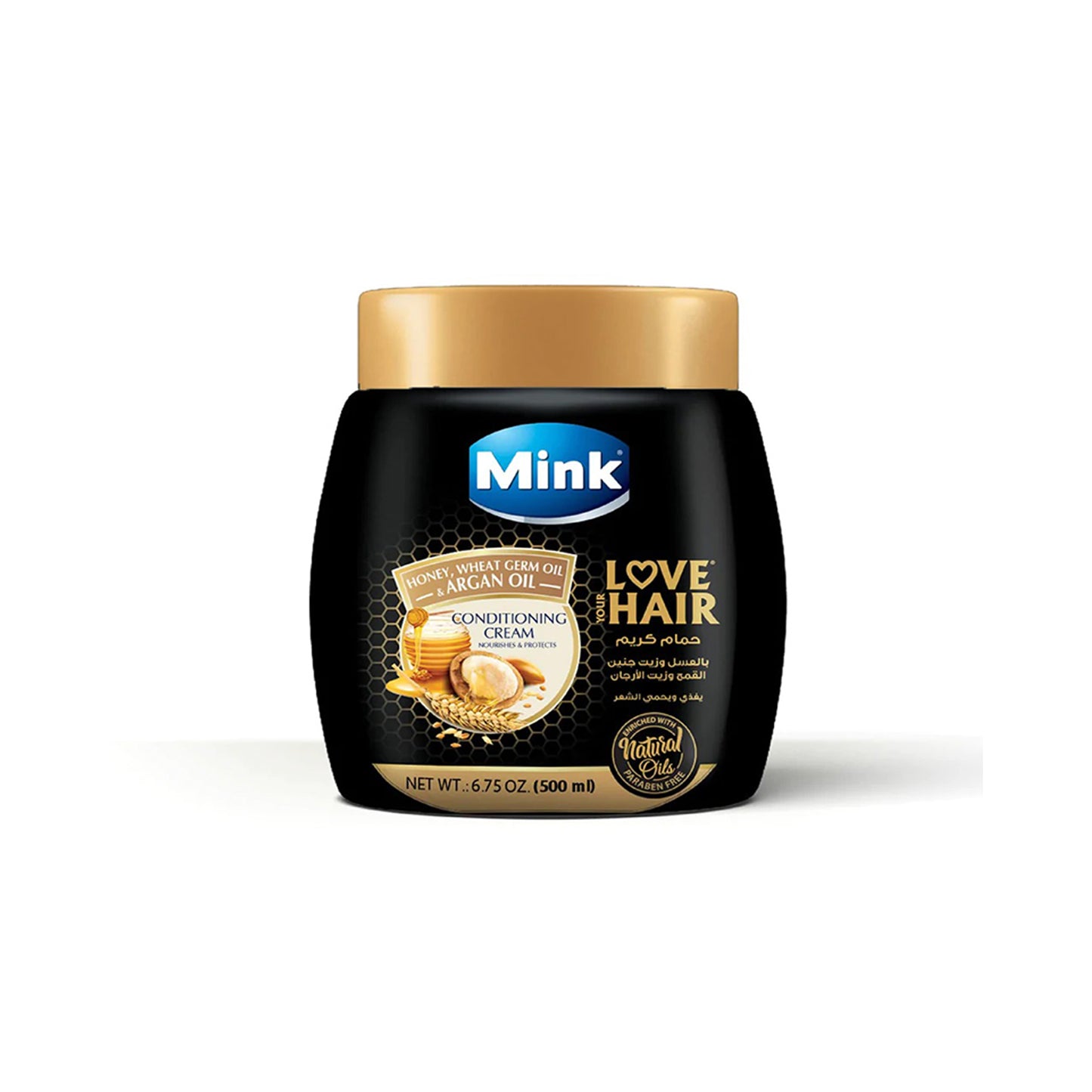 Mink Conditioning cream With Honey and Argan Oil 500 Ml - Aoffer