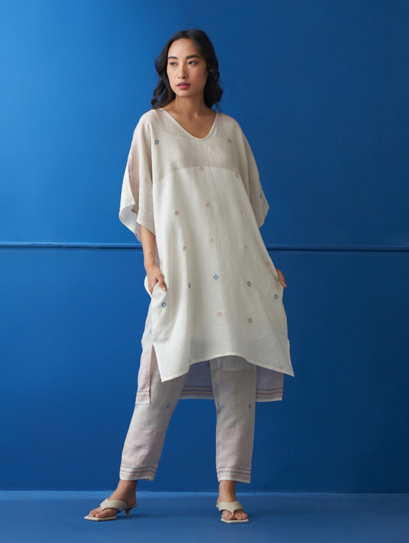 Buy Kyra Jamdani Co-ord Set | Womens Clothing Online – Manan