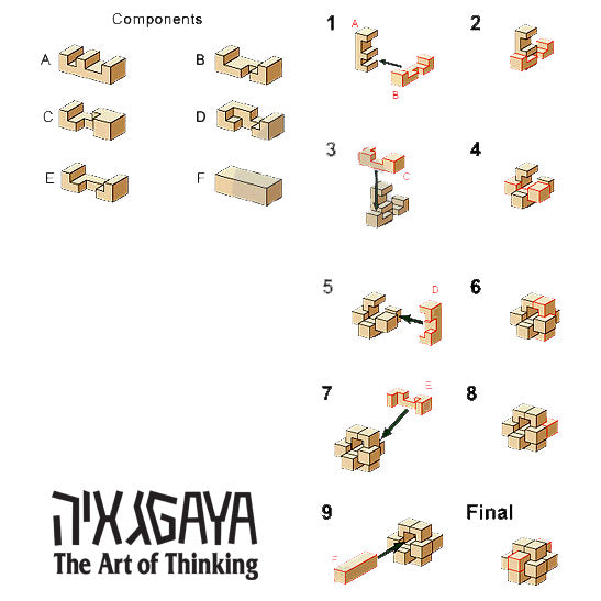 Metal 6-Piece Burr Puzzle (6 mm series) – GraveRaven