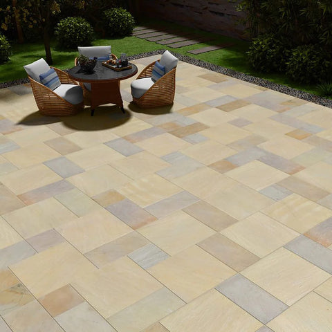 Beige Sawn Paving Slabs