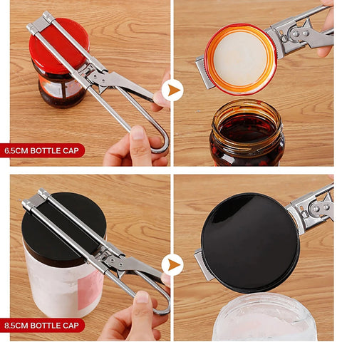 Bottle Jar Opener Multi-function Adjustable Stainless Steel Lids