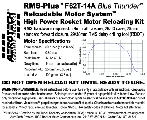 AeroTech F37W-14A RMS-29/60 Reload Kit (1 Pack) - 063714