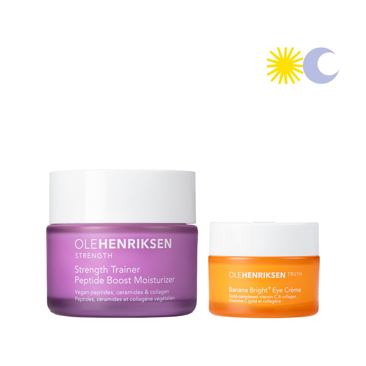  Olehenriksen Hunt for Hydration Mini Moisturizer & Eye Cream  Duo Holiday Gift Set: Banana Bright+ Eye Crème and Strength Trainer Peptide  Boost Moisturizer : Beauty & Personal Care