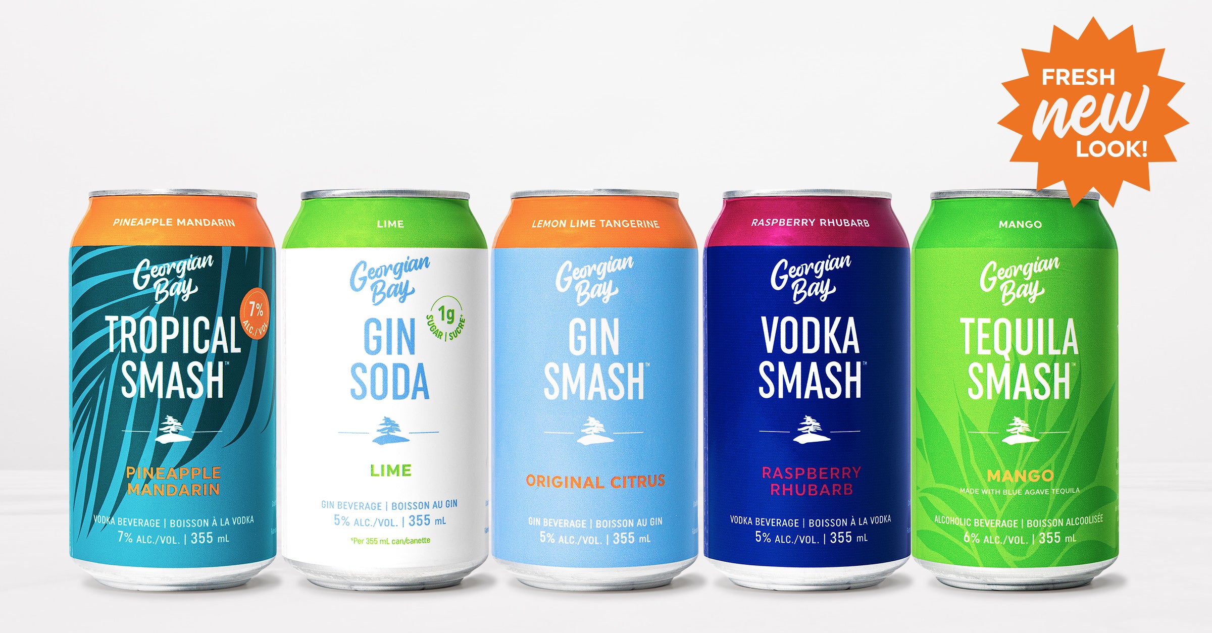 Georgian Bay Beverage Can Lineup featuring Fresh New Look!