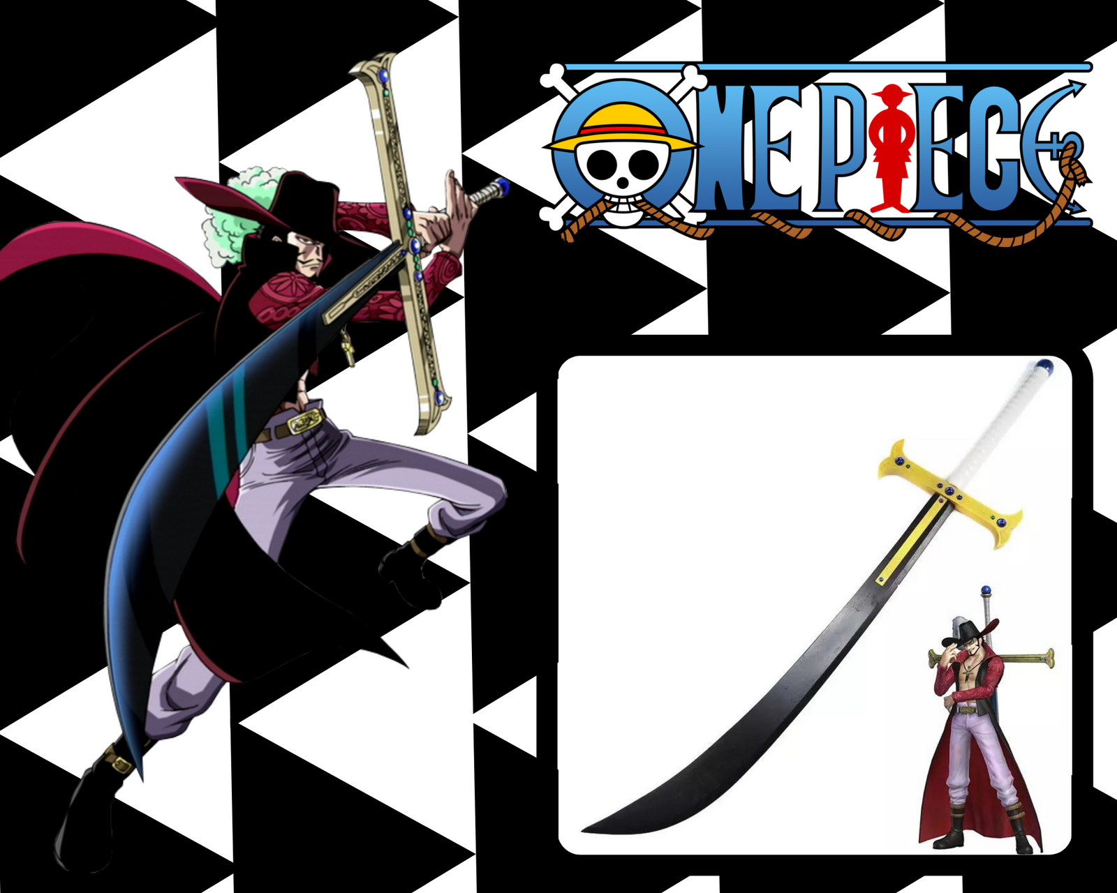 Réplica Espada One Piece: Dracule Mihawk Yoru Sword