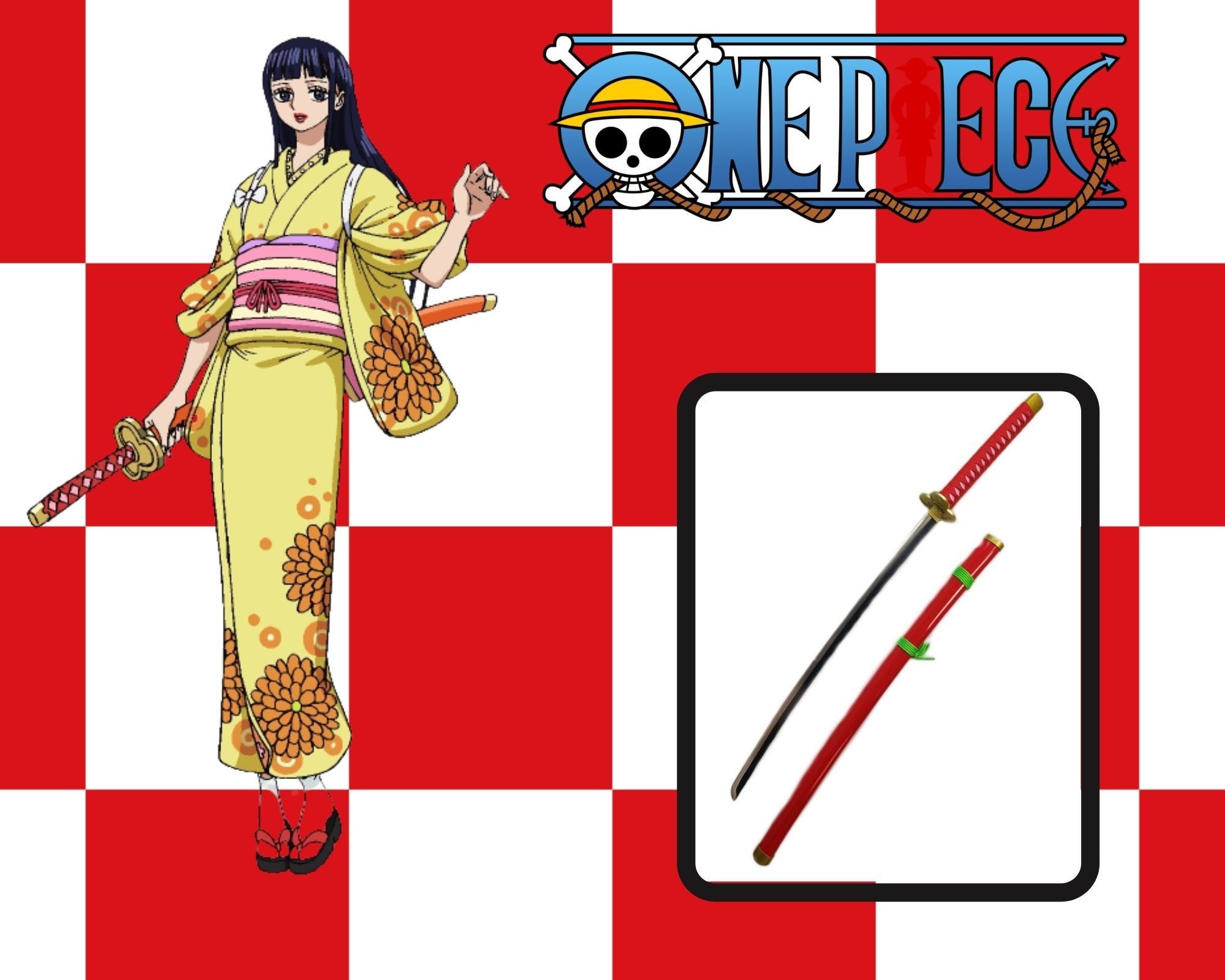 Anime Cosplay One Piece White Beard Edward Newgate Sword Weapon Bisento  Cosplay Replica Prop Wood PVC Swords Preformance Props