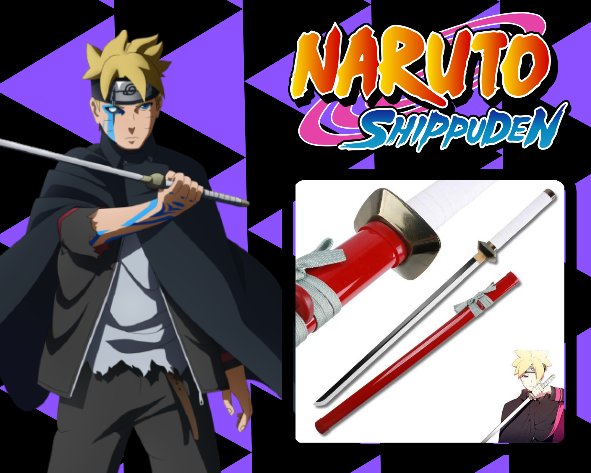 SASUKE MINI SWORD NARUTO SHIPPUDEN - sword-anime