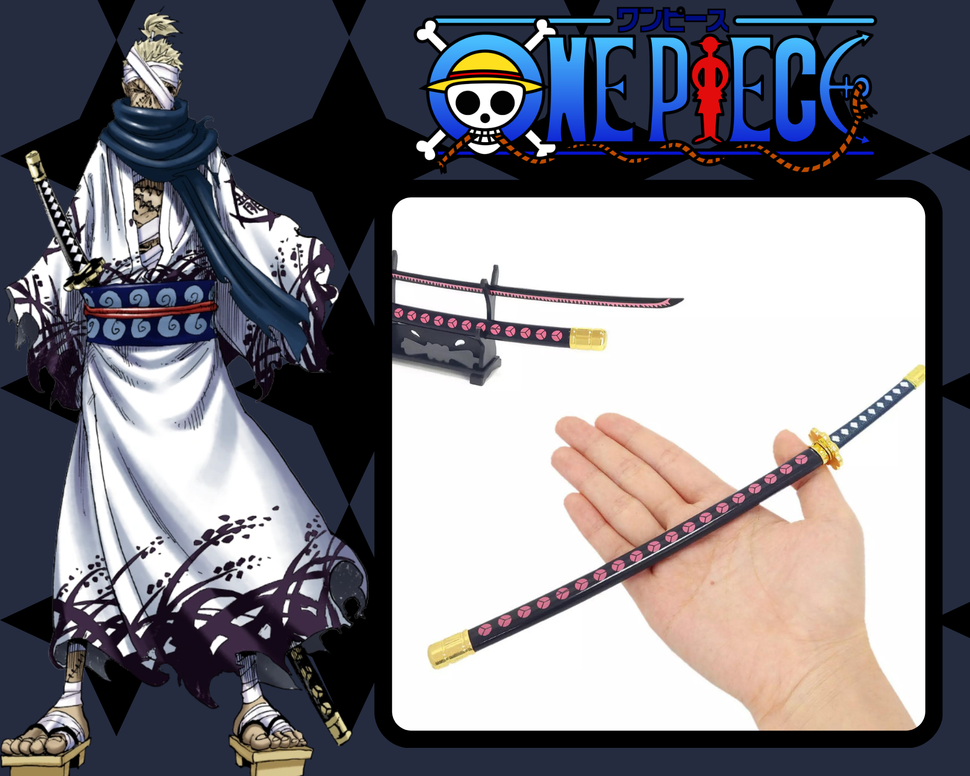 Mini katana Shusui Wado Ichimonji de Zoro de One Piece ⚔️ Loja