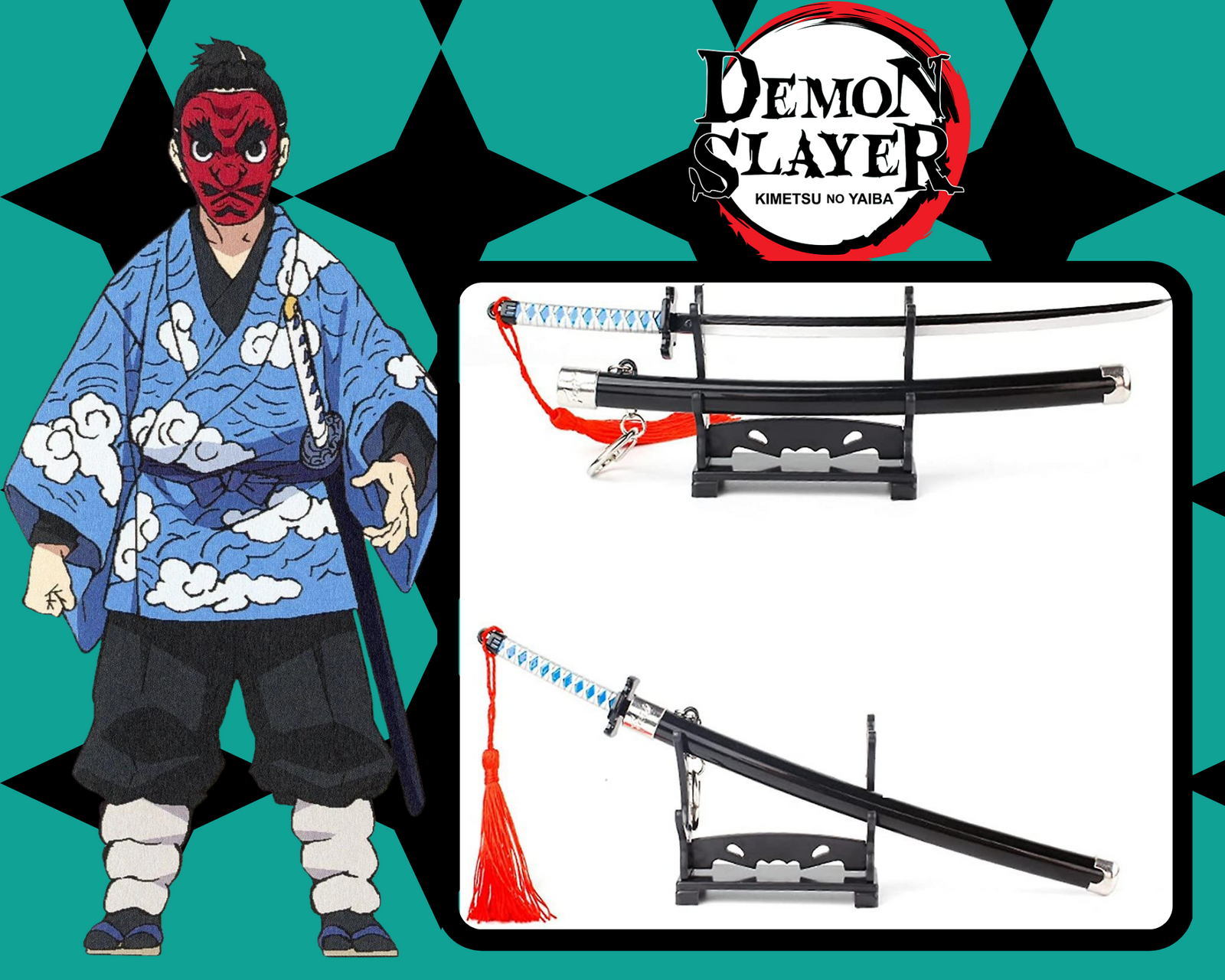 KAMADO TANJIRO MINI SWORD DEMON SLAYER - sword-anime