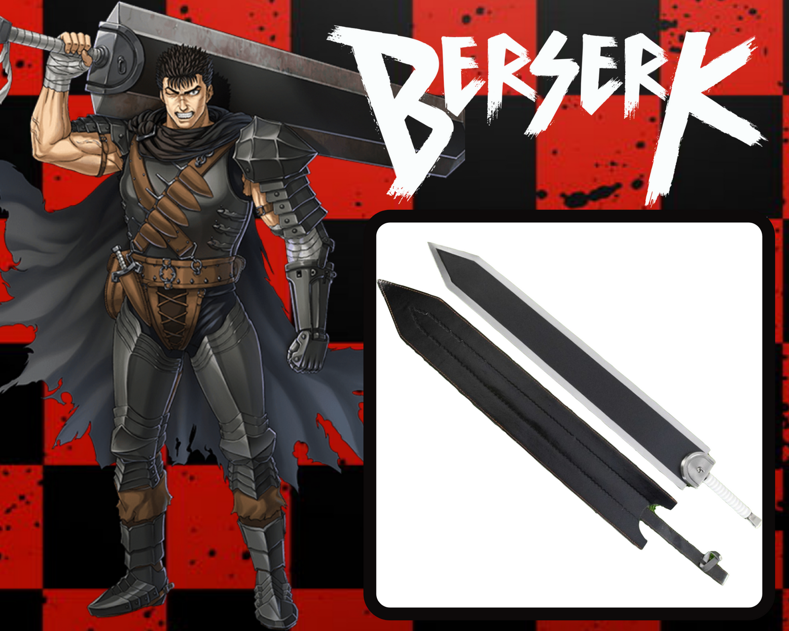  51 inch Anime Berserk Guts Dragon Great Sword,PVC Material  Reproduction Details,for Display,Collection,Stage Performance : Sports &  Outdoors