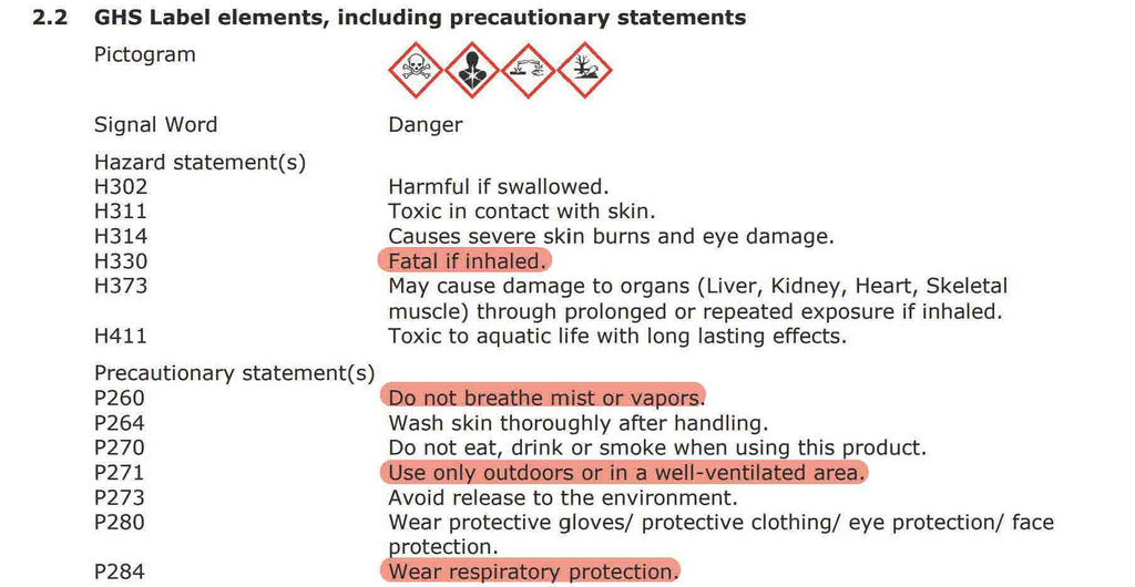 DMDC hazards for epoxy users continued