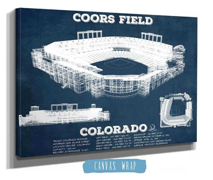 Vintage Print of Coors Field Seating Chart Colorado Rockies -  Denmark