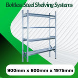 900x600mm steel shelving