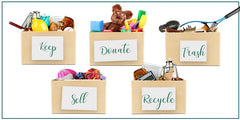 declutter sort boxes