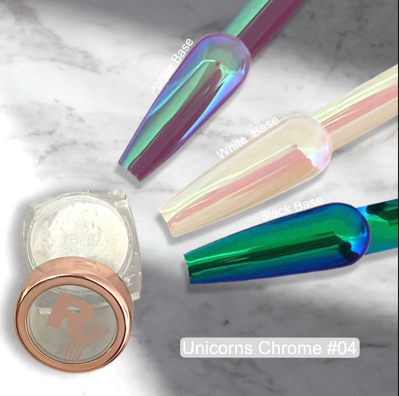 Gold Silver Chrome Nail Powder, Holographic Unicorn Iridescent Chrome –  TweezerCo