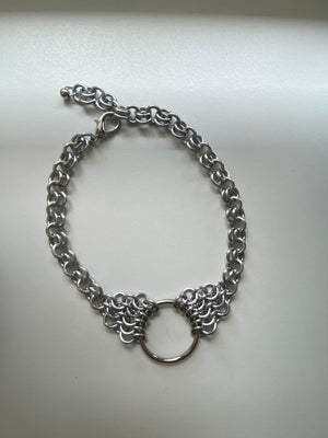 Chainmail O ring Necklace - VOYEUR OF THE VEIL 