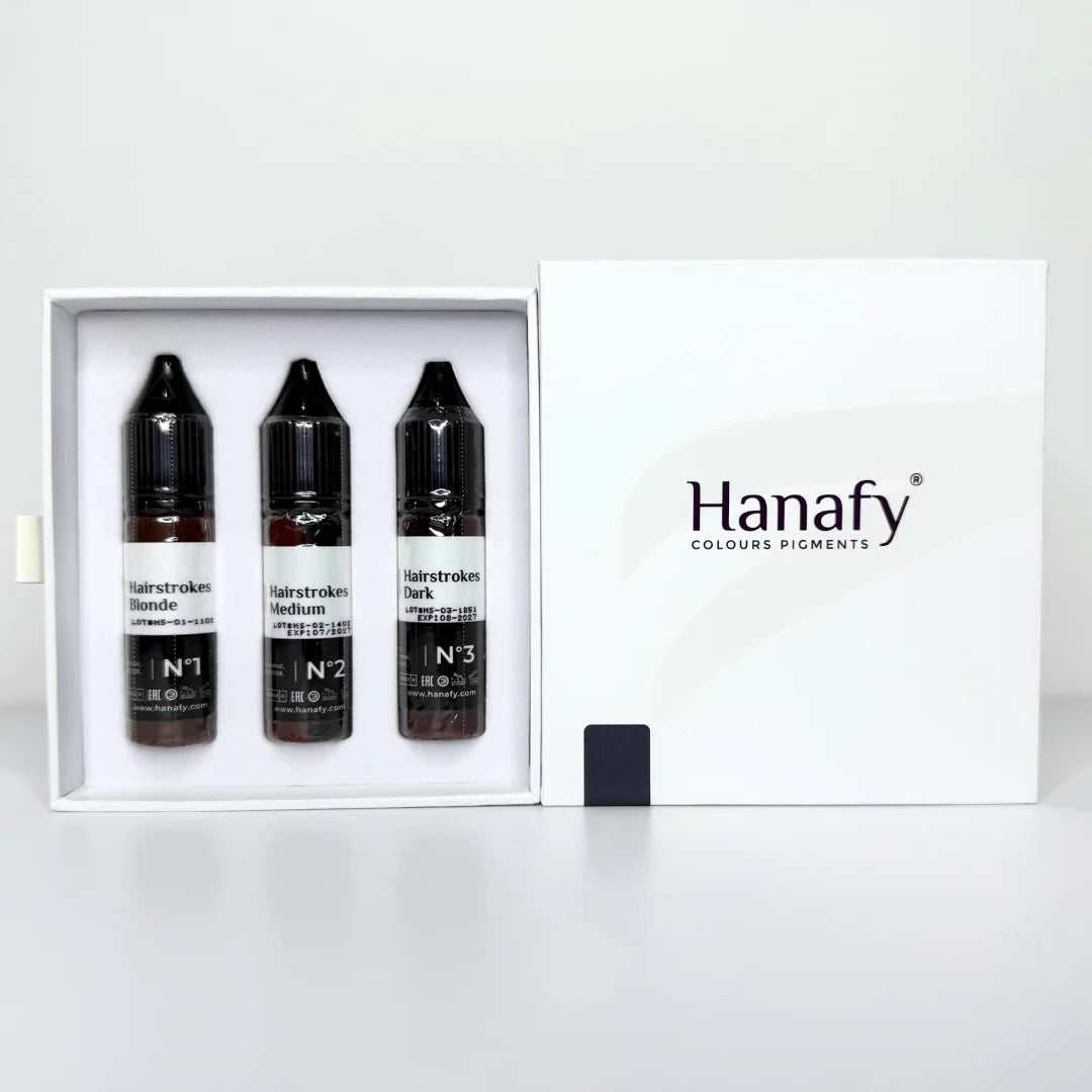 Hanafy Full Hairstrokes Eyebrow Pigment Set 15ml