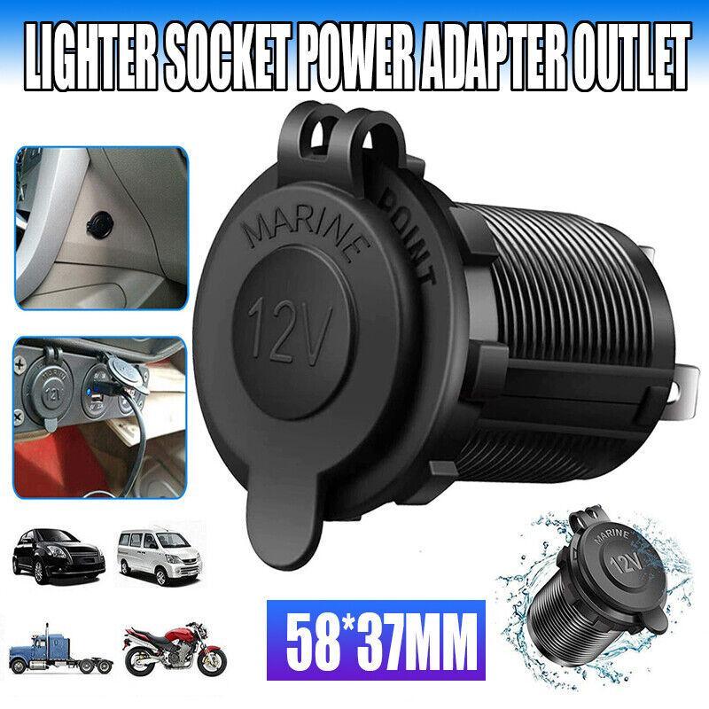 Waterproof 12V Car Truck Boat Cigarette Lighter Socket Power Adapter Outlet Au