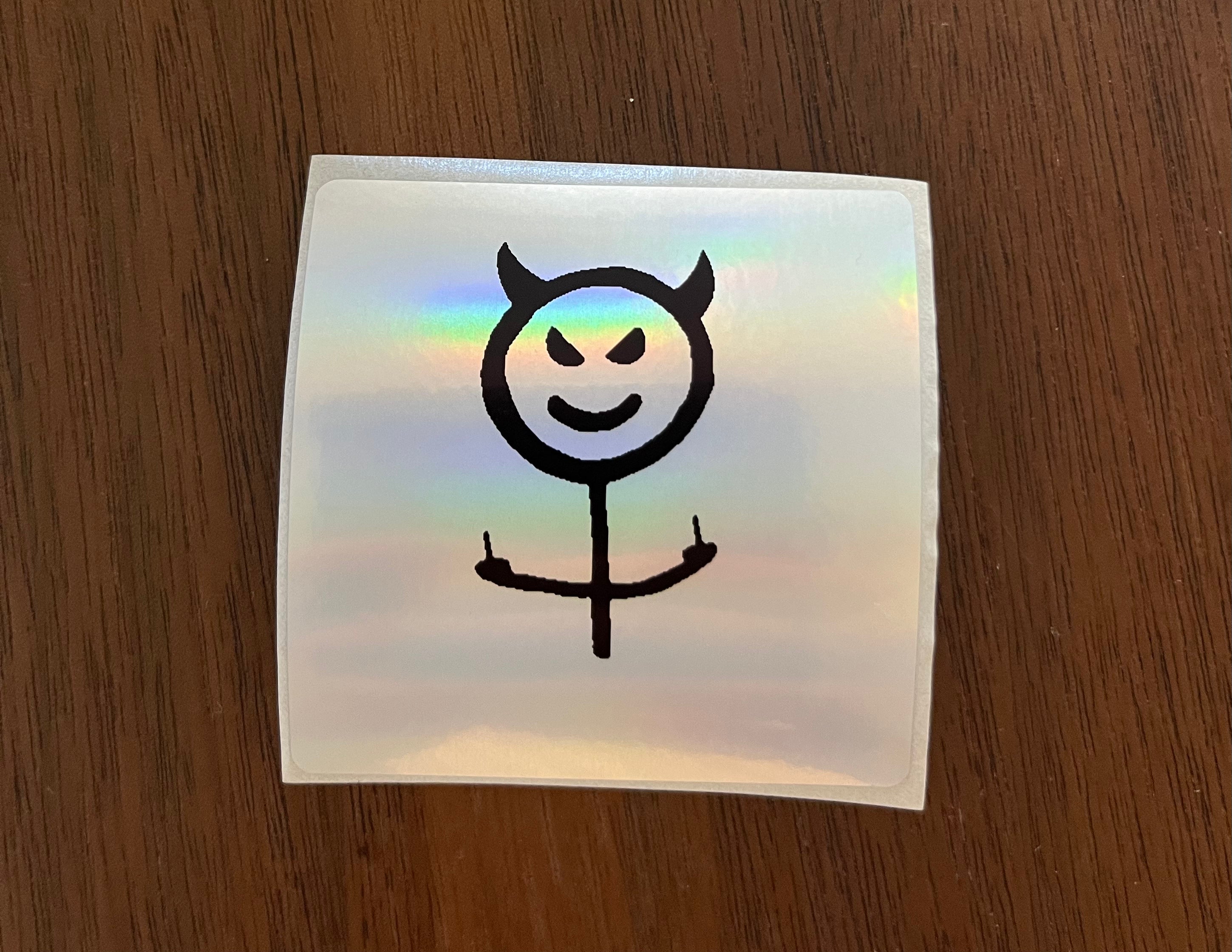 holographic stickers 2x2 in