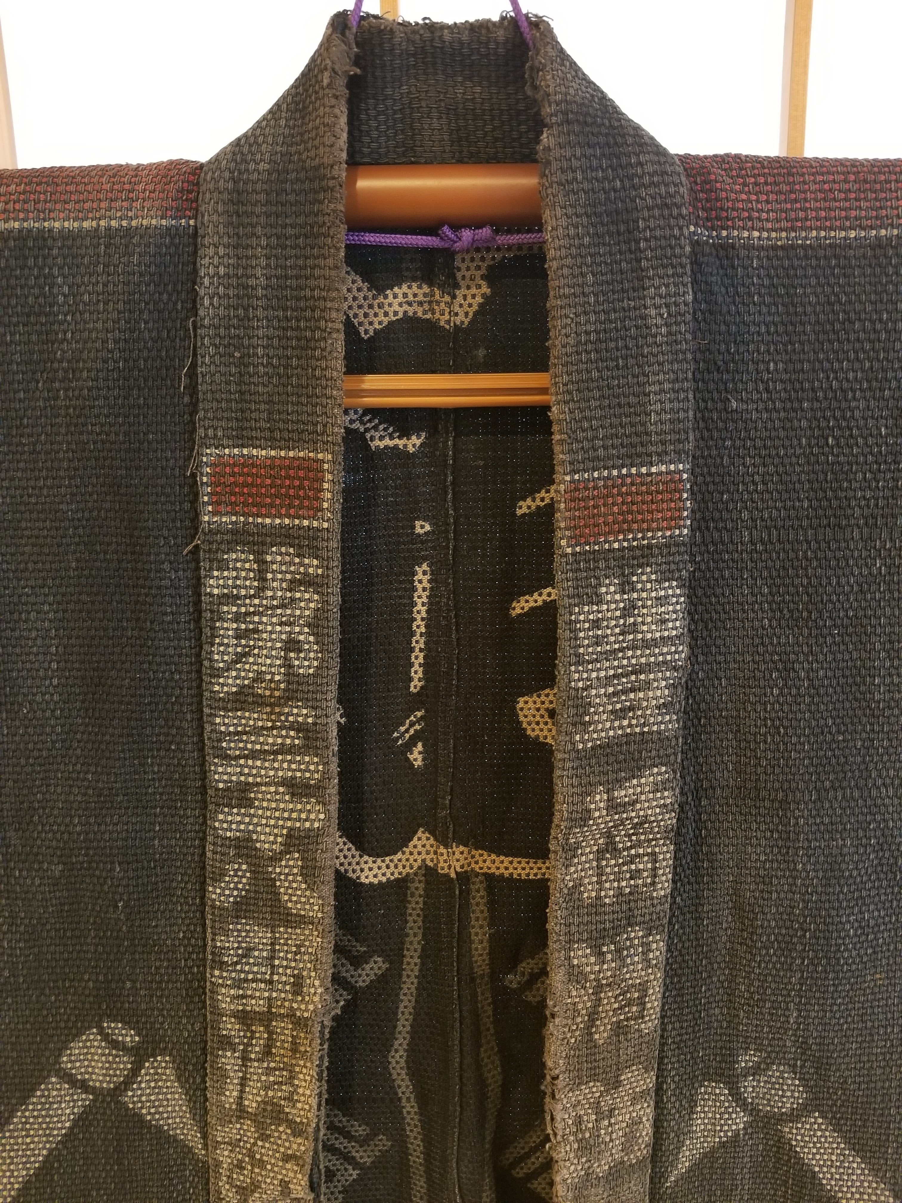 Early Showa Period Japanese Axe Print Reversible Fireman Jacket - Siamurai
