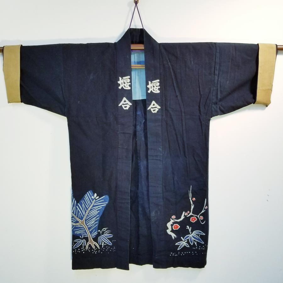 Tsutsugaki Crane Design Hanten Jacket - Siamurai