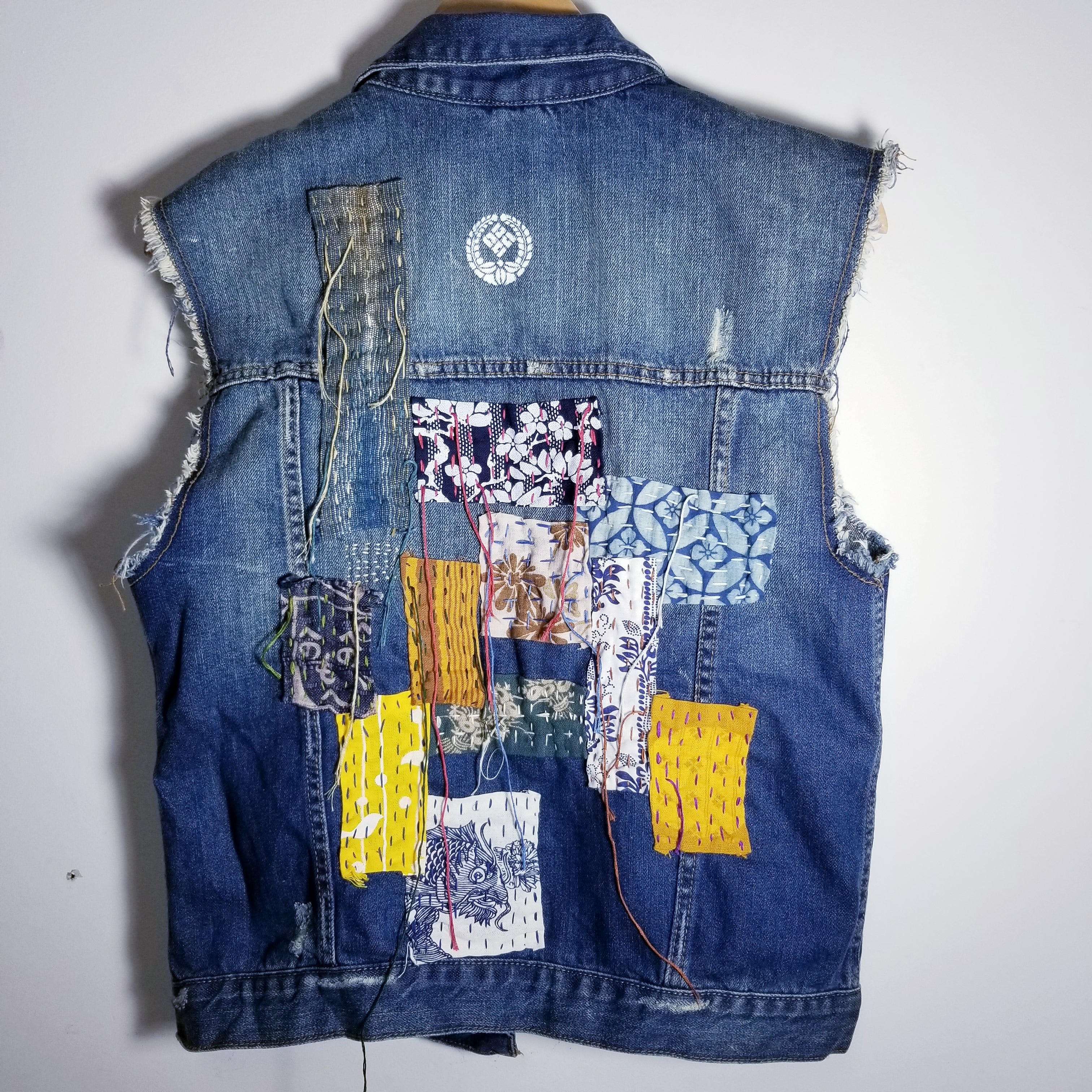 Handstitched Sashiko Retro Patchwork Vest - Siamurai