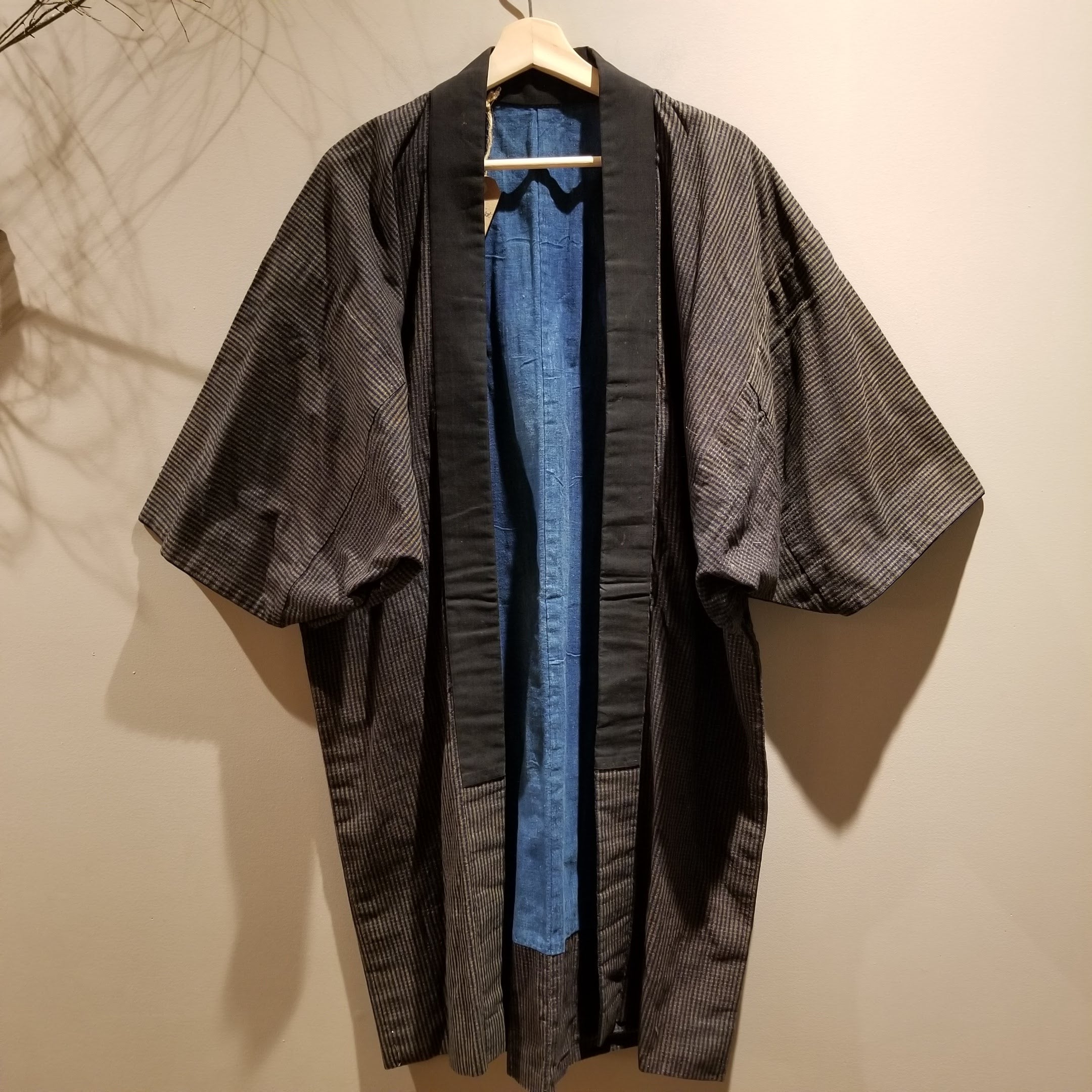 Japanese Boro Indigo Noragi Jacket Tagged 