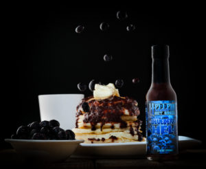 blueberry hot sauce on pancakes