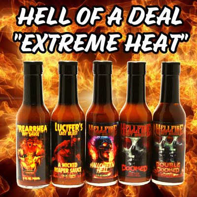 Hellboy Limited Edition Resin Sealed Hot Sauce Bottles (Set of 4