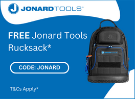 Jonard Tools - spend £350* and get a free Jonard Tools Rucksack