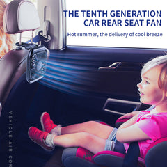 rear seat vehicle fans for hot summer days so pets, kids and passengers stay cool