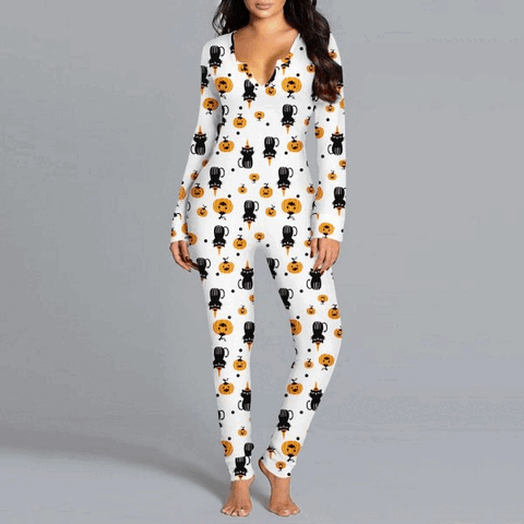 Whether you’re going to a costume party or just out for the night, this jumpsuit is perfect for completing the spooky look and keep you warm while trick-or-treating. Get yours today!