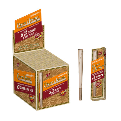 Pure Hemp Unbleached King Size Consumer Cones