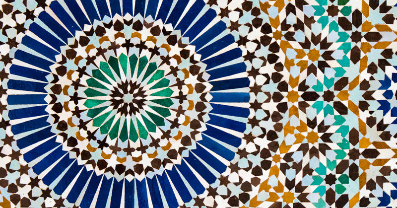 Islamic geometry moroccan mosaic tile