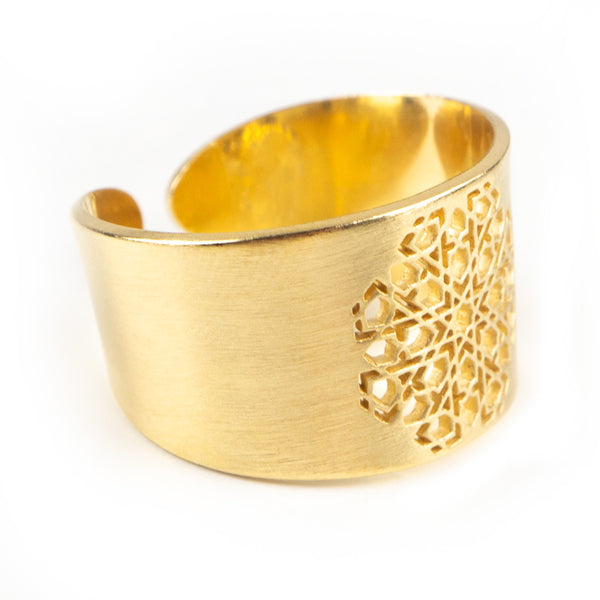 Arabic Calligraphy Gold and Silver Ring – Saudi Gifts
