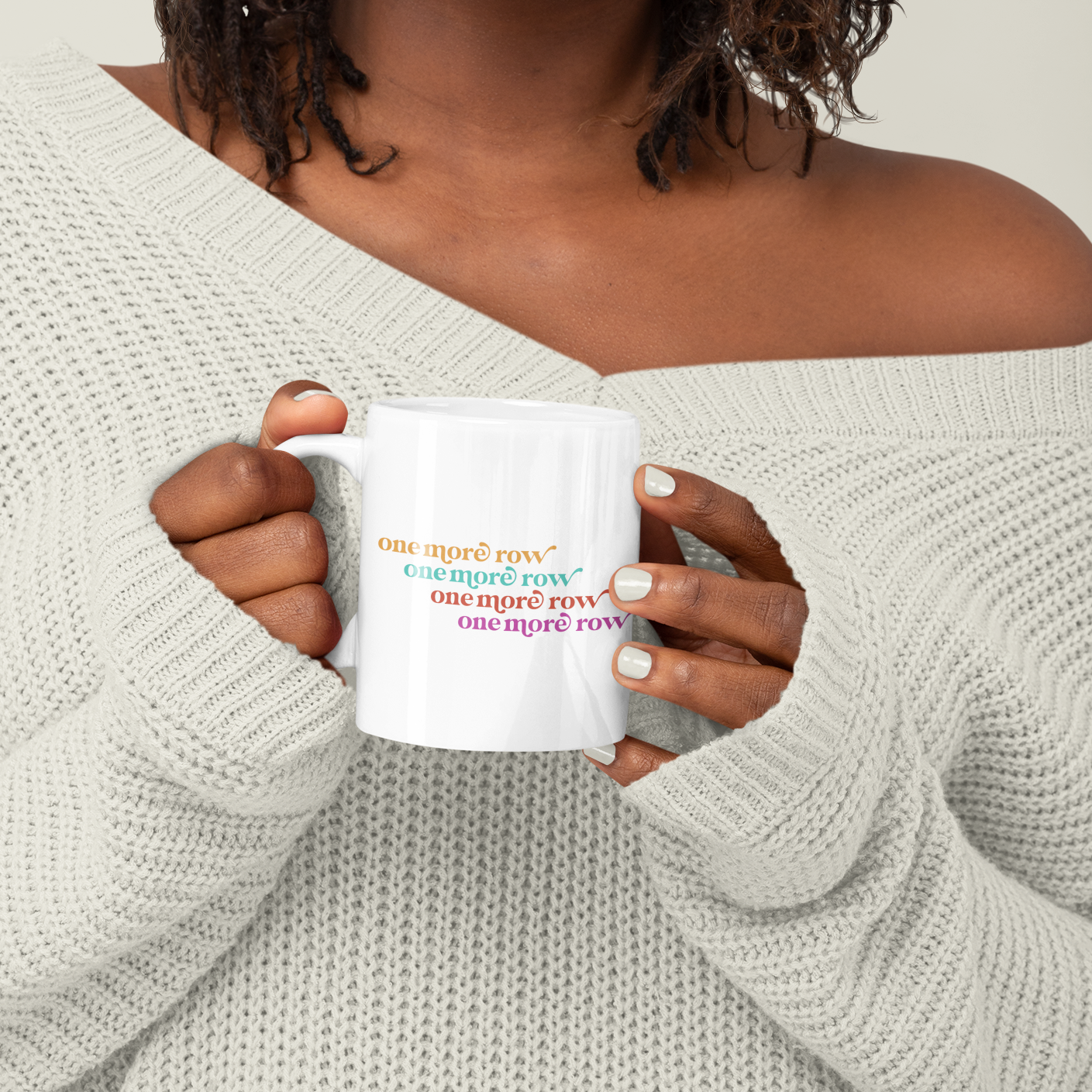 One More Row Ceramic Mug - Namaste And Crochet product image