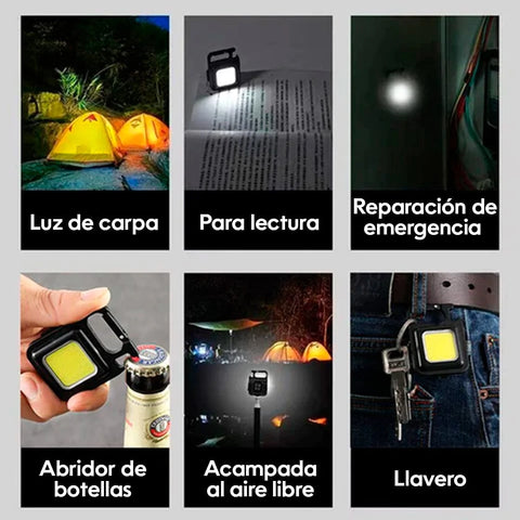 MINI LINTERNA LED, LLAVERO PORTÁTIL BOLSILLO RECARGABLE USB