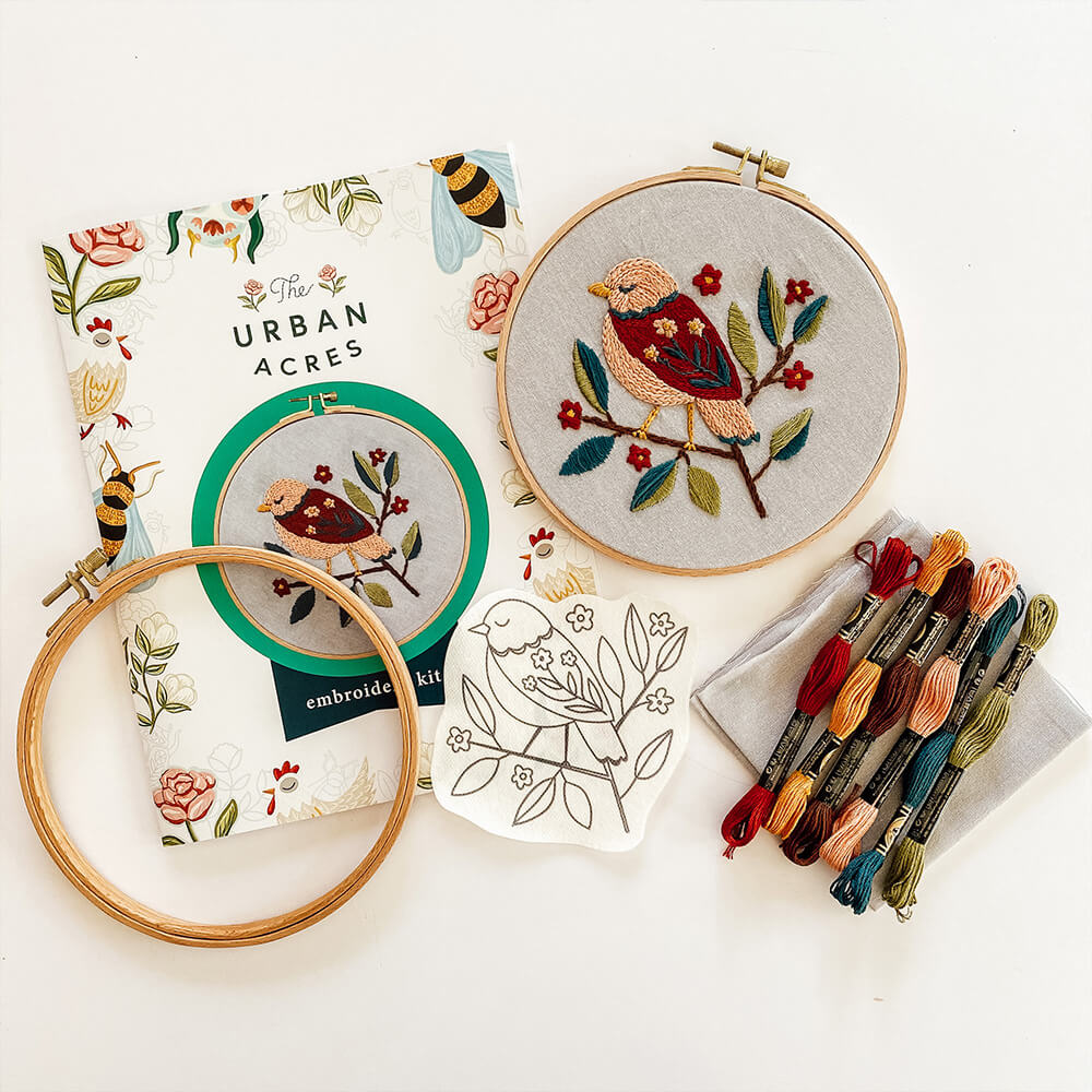 the urban acres - Folk Bird Embroidery Kit