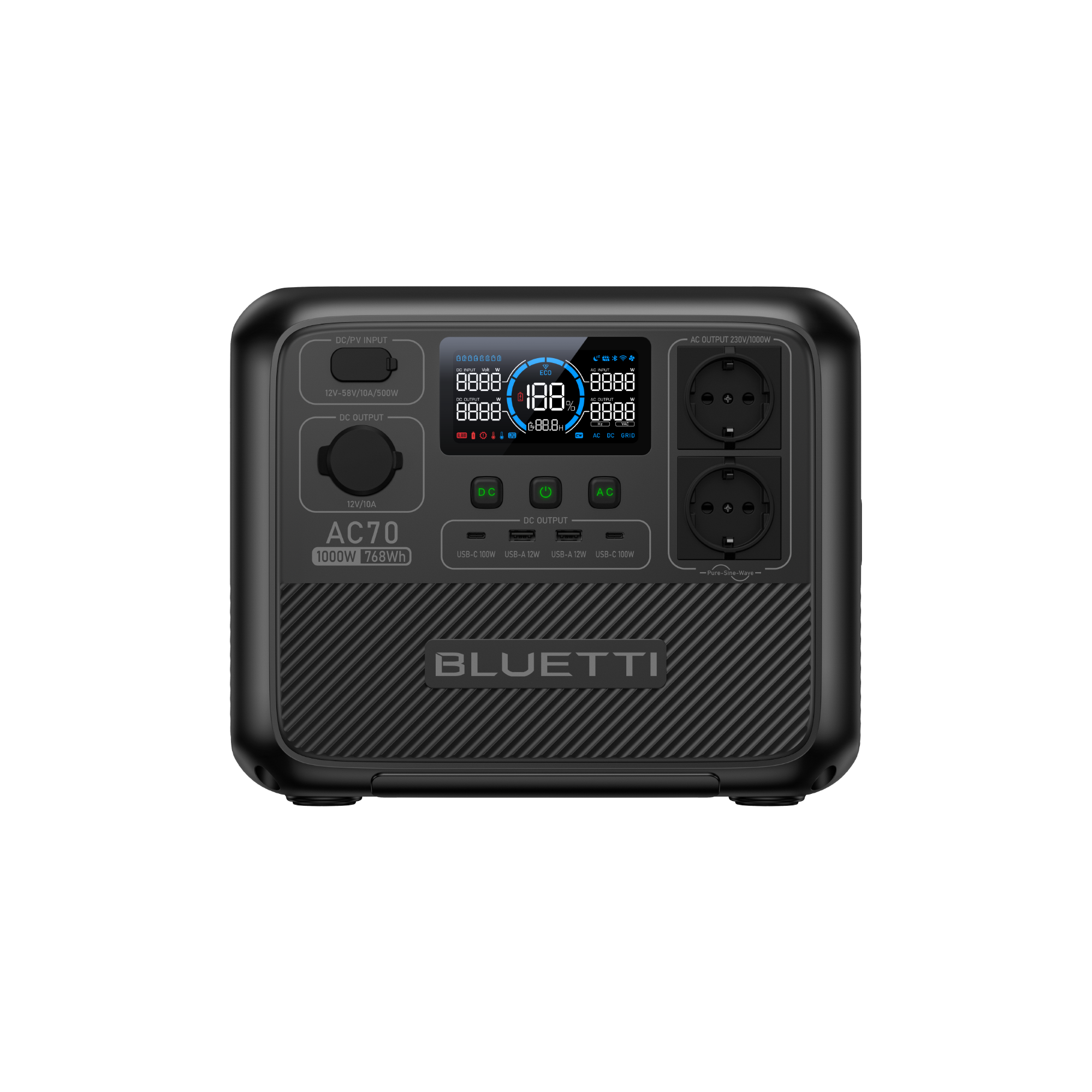 BLUETTI AC70 Station électrique Portable , 768 Wh 1.000W - BLUETTI  FR