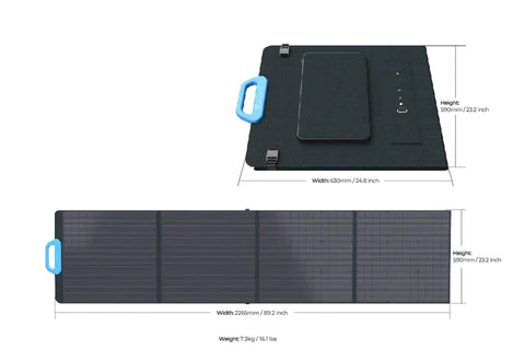 le panneau solaire Bluetti PV200 : simple à brancher sur votre station d’énergie