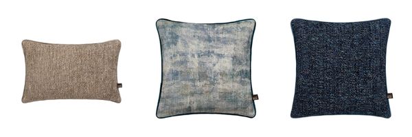 Get the look layered texture and colours using cushions at Shabby.co.uk
