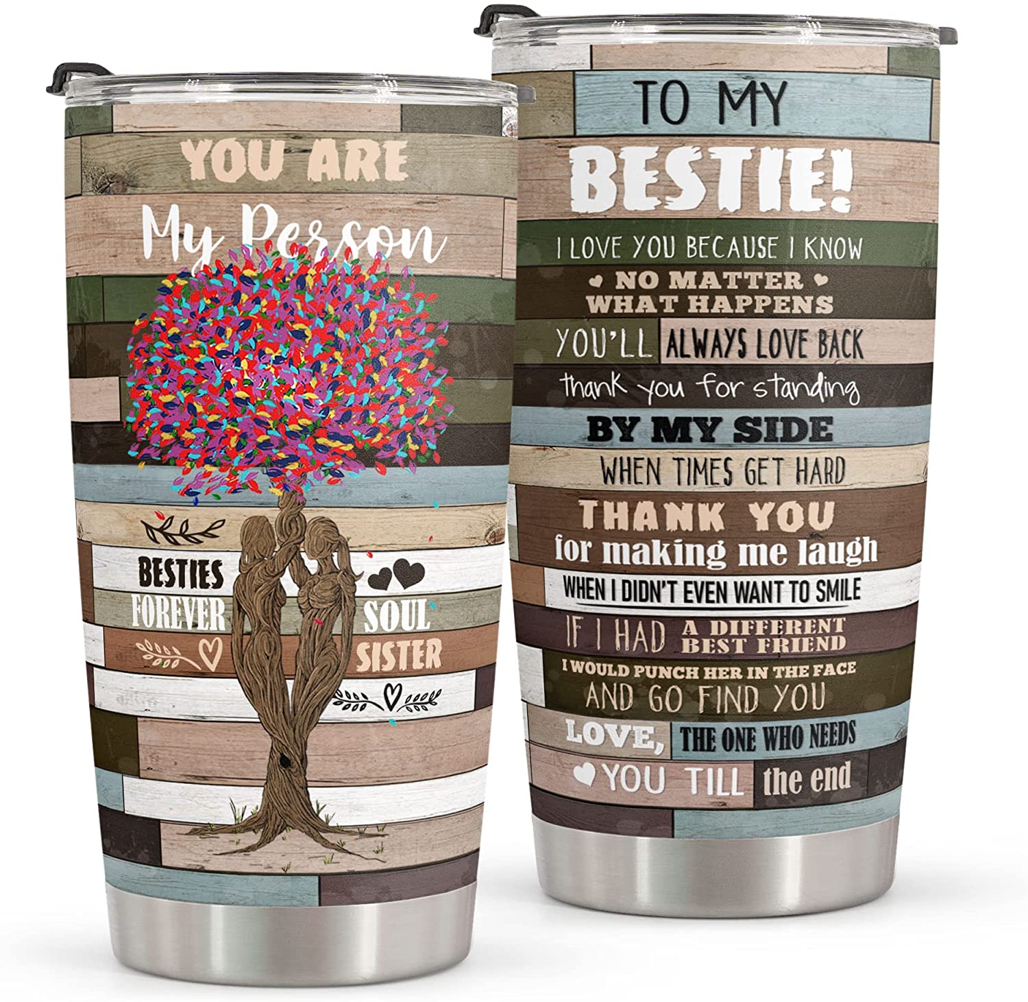 Gifts For Best Friend Women - Stainless Steel Tumbler 20oz Gifts For Women  - Unique Gift For Bestie, Soul Sister, BFF, Coworker Birthday Gift Idea For  Best Friend Friendship Gifts For Women 