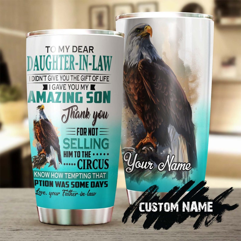 Personalized Eagle Dad of the Year Fathers Day Gift for Dad 