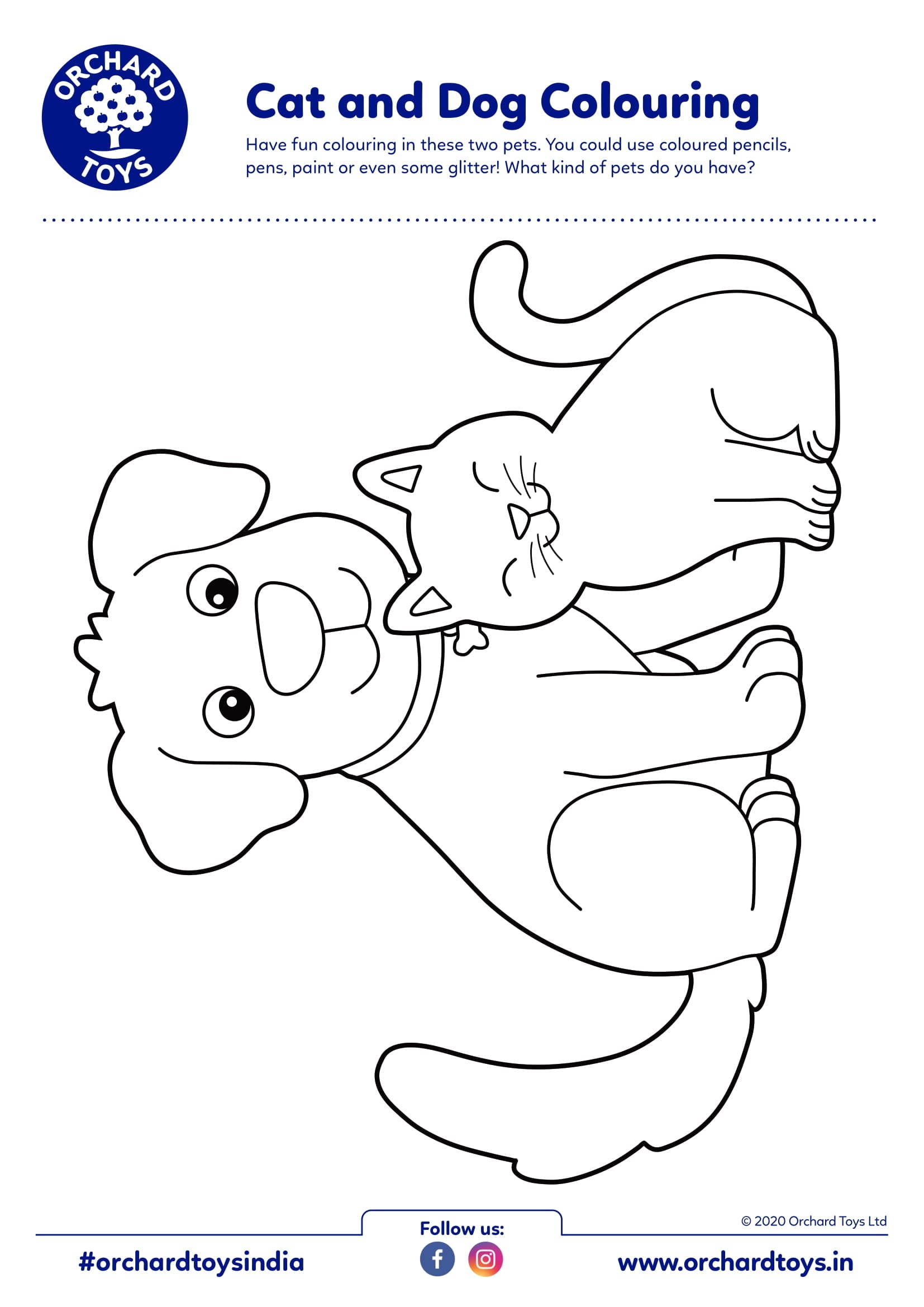 Cat and Dog Coloring Activity